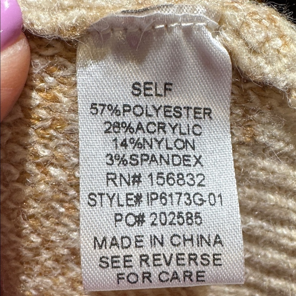 BiBi Fuzzy Textured Relaxed Cozy Cardigan in Cream, Pink, Grey -NWOT-Sz XL - Picture 8 of 9